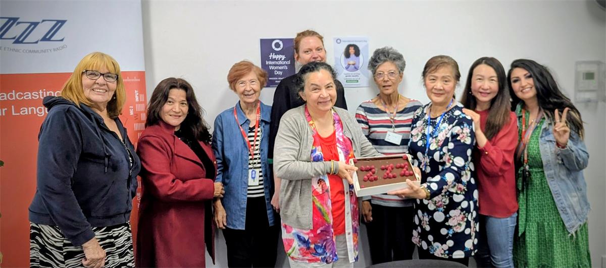 3ZZZ volunteers celebrating International Women's Day 2026